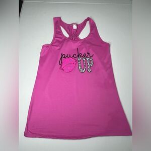 Emme Jordan Pink Cross Straps Tank Top-Size L